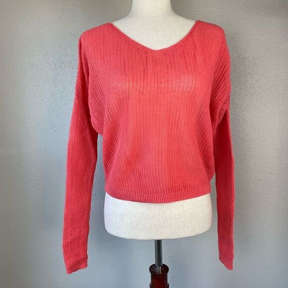 American Eagle Outfitters Sweaters - American Eagle Orange Cropped Sweater Top Size XS EUC